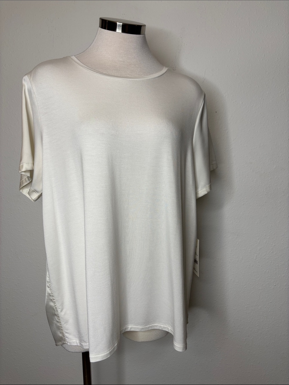 Worth Ivory Short Sleeve Crew Neck Top